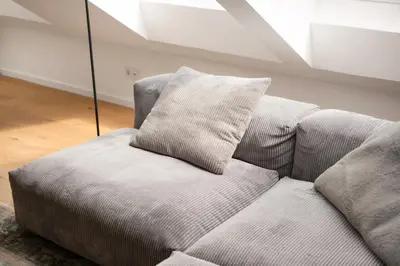 Ein Sitzbereich in der Unterkunft Forest Retreat Nature Residence nahe Köln- 160 m2, 2 Schlafzimmer und Blick ins Naturschutzgebiet