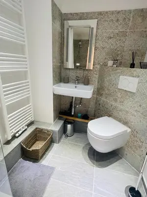 Ein Badezimmer in der Unterkunft modern * zentral * Netflix * Arbeitsplatz