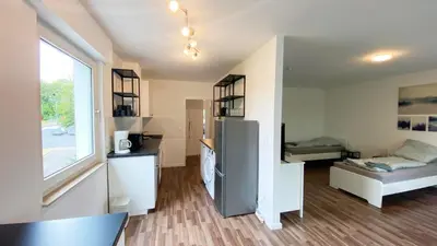 Ein Bett oder Betten in einem Zimmer der Unterkunft Cozy Apartment in Remscheid