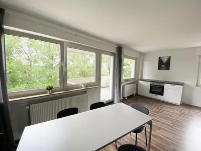 Ein Sitzbereich in der Unterkunft Cozy Apartment in Remscheid