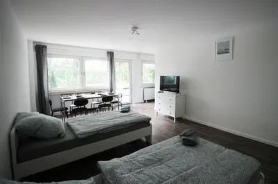 Ein Sitzbereich in der Unterkunft Cozy Apartment in Remscheid