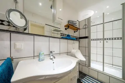 Ein Badezimmer in der Unterkunft Gemütliche Stadtwohnung nahe des Harkortsees