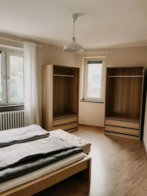 Ein Bett oder Betten in einem Zimmer der Unterkunft Im Herzen Essens! Zentral wohnen! HO1L