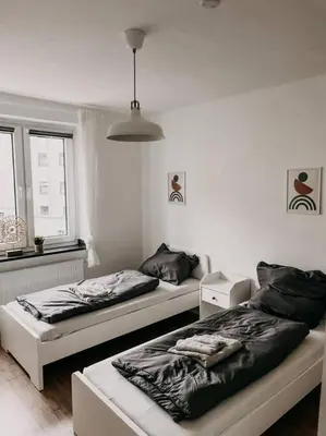 Ein Bett oder Betten in einem Zimmer der Unterkunft Im Herzen Essens! Gemütlich und zentral wohnen! HO2R