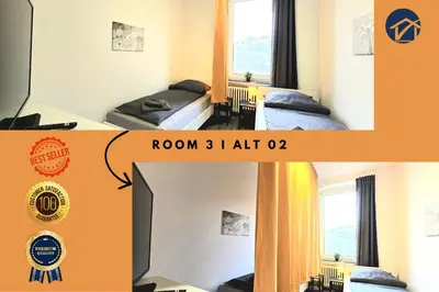 Ein Bett oder Betten in einem Zimmer der Unterkunft Modernes Apartment mit Einzelbetten & WLAN & kostenlosen Parkplätzen & voll ausgestattet in Altena