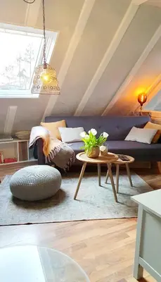 Ein Sitzbereich in der Unterkunft Geschmackvolle Wohnung 65qm in Solingen NRW