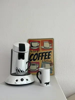 Kaffee-/Teezubehör in der Unterkunft Möblierte Wohnung in Duisburg