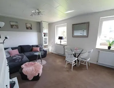 Ein Sitzbereich in der Unterkunft Koch's Apartment