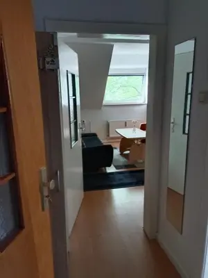 Ein Sitzbereich in der Unterkunft Nette Kuschelige Wohnung