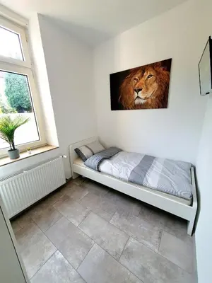 Ein Bett oder Betten in einem Zimmer der Unterkunft Stadtmensch Oberhausen 3 Schlafzimmer
