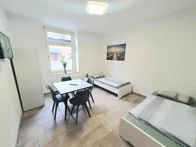 Ein Bett oder Betten in einem Zimmer der Unterkunft Stadtmensch Oberhausen 3 Schlafzimmer