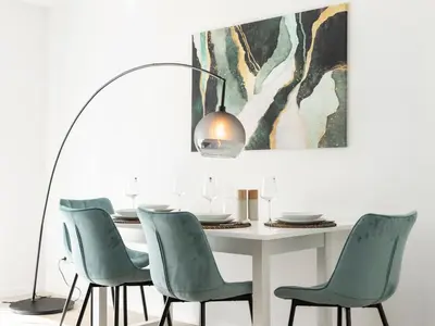 Grundriss der Unterkunft Arena in der Nähe - Tiefgarage - Balkon - Küche - Smart TV