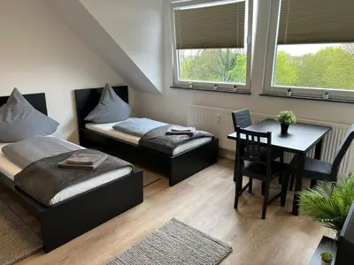 Ein Sitzbereich in der Unterkunft LiRo Apartments Eppinghoferstrasse 87 Mülheim