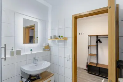 Ein Badezimmer in der Unterkunft MINT: Design Studio – Parken – Küche – WiFi