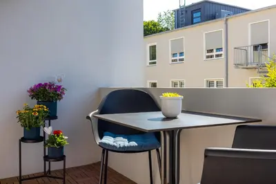Grundriss der Unterkunft Uniklinik-Nähe Modernes Apartment, mit Balkon
