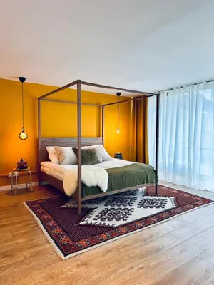 Ein Sitzbereich in der Unterkunft Emmas Lofts