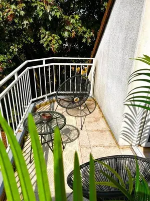 Ein Balkon oder eine Terrasse in der Unterkunft Zuhause im Ruhrgebiet 2 mit Balkon