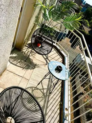 Ein Balkon oder eine Terrasse in der Unterkunft Zuhause im Ruhrgebiet 2 mit Balkon