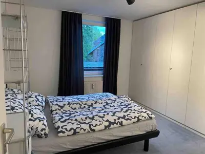 Ein Bett oder Betten in einem Zimmer der Unterkunft Schöne Wohnung in zentraler Lage im Ruhrgebiet