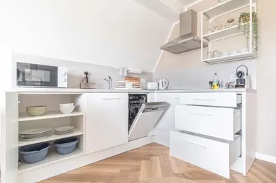 Küche/Küchenzeile in der Unterkunft NICE & CALM - Wohlfühl-Wohnung in Stadtnähe für Familien oder Freunde