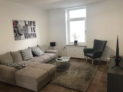 Ein Sitzbereich in der Unterkunft RÜ Business Apartments & Suites