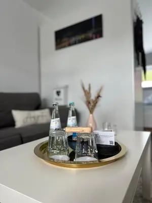Getränke in der Unterkunft Auszeit Apartment Düsseldorf