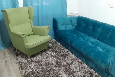 Ein Sitzbereich in der Unterkunft Schöne Klasse Apartment nähe Veltins Arena