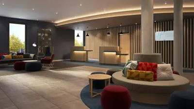 Ein Sitzbereich in der Unterkunft Holiday Inn Express Bochum by IHG