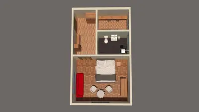 Grundriss der Unterkunft Innenstadt Appartement Essen
