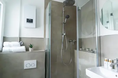 Ein Badezimmer in der Unterkunft Green Flat Düsseldorf First