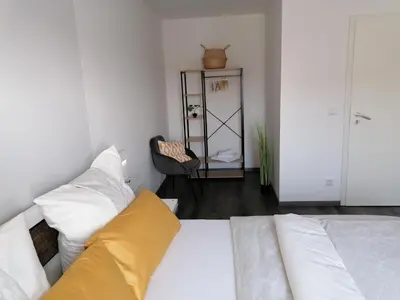 Ein Bett oder Betten in einem Zimmer der Unterkunft Wohlfühloase im Traum-Apart