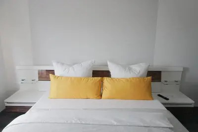 Ein Bett oder Betten in einem Zimmer der Unterkunft Wohlfühloase im Traum-Apart