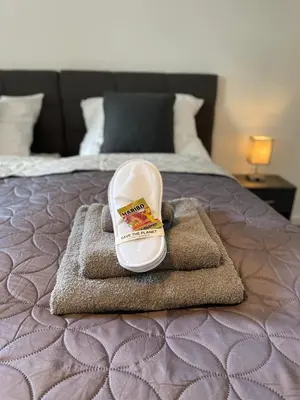 Ein Bett oder Betten in einem Zimmer der Unterkunft gemütlich*Nespresso*Netflix*Arbeitsplatz*Parkplatz