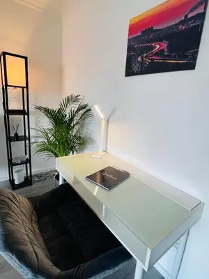 Ein Sitzbereich in der Unterkunft gemütlich*Nespresso*Netflix*Arbeitsplatz*Parkplatz
