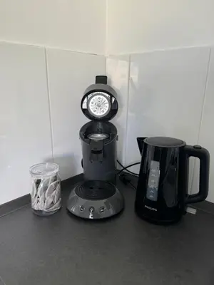 Kaffee-/Teezubehör in der Unterkunft Apartment am Gustav-Lübcke Museum - Hbf