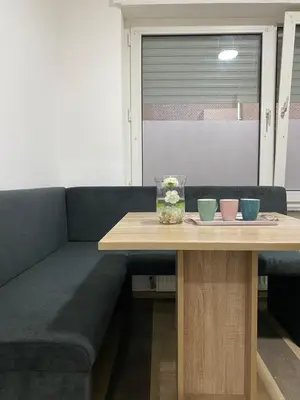 Ein Sitzbereich in der Unterkunft Apartment am Gustav-Lübcke Museum - Hbf