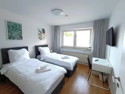 Grundriss der Unterkunft 3-Zimmer Wohnung in Ratingen nähe Messe (15min)