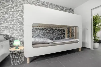 Ein Bett oder Betten in einem Zimmer der Unterkunft Top Equipped Netflix WLAN Landschaftspark