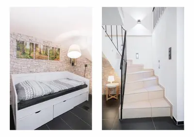 Ein Bett oder Betten in einem Zimmer der Unterkunft Top Ausstattung Netflix WLAN CentrO OLGA-Park