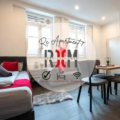 Serviceroom24 - Apartment 1 in Recklinghausen Hoch WLAN - Smart-TV - 24-7 Check-in und Küche