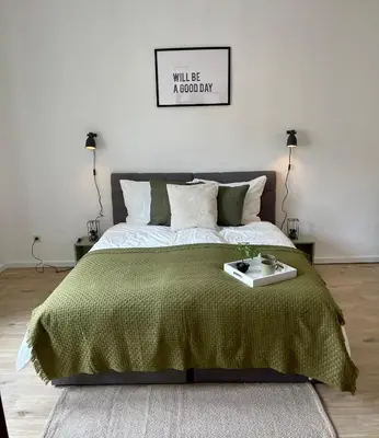 Ein Bett oder Betten in einem Zimmer der Unterkunft Perfekt für 5 - Stylisch & Zentral - Küche