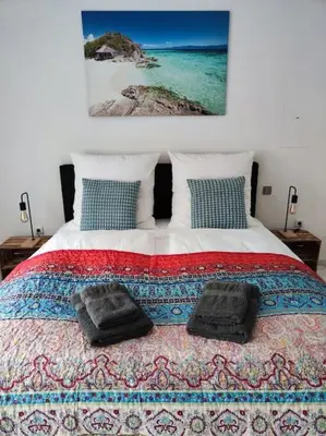 Ein Bett oder Betten in einem Zimmer der Unterkunft Wohlfühloase Gelsenkirchen