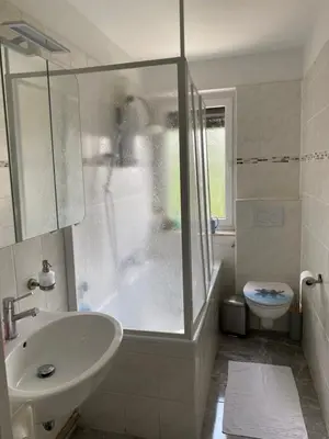 Ein Badezimmer in der Unterkunft FeWo Ibis