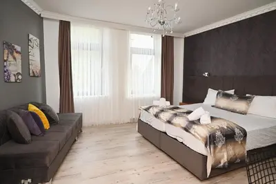 Ein Bett oder Betten in einem Zimmer der Unterkunft Ferienwohnung&Aparts By kispet group hotels in Oberhausen
