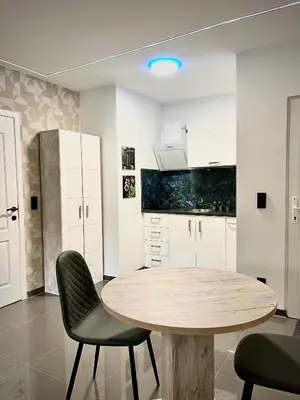 Küche/Küchenzeile in der Unterkunft Modernes Apartment am Marktplatz