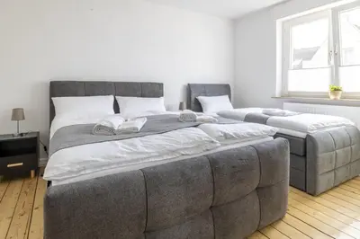 Ein Bett oder Betten in einem Zimmer der Unterkunft Gemütliches wohnen in idealer Lage, nahe Dortmund