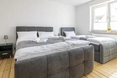 Ein Bett oder Betten in einem Zimmer der Unterkunft Gemütliches wohnen in idealer Lage, nahe Dortmund