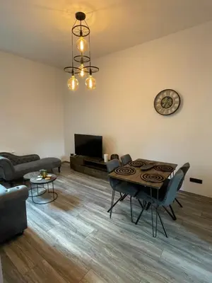 Ein Sitzbereich in der Unterkunft Ferienapartment Essen