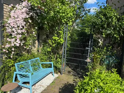 Ein Garten an der Unterkunft Gemütliches Apartment für Messe, Job & Kurzurlaub im Grünen, Nähe Düsseldorf