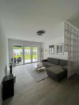 Ein Sitzbereich in der Unterkunft Luxuriöses Apartment für 4 Personen, Neubau, Parkplatz free